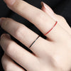 F.i.n.s Silver Slim Circle Ring Women Minimalist Drip Glue Stackable Line Finger Engagement Jewelry - Image 3