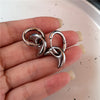 Punk Dangle Edgy Earrings Unique Detachable Stainless Steel Chunky Star Heart Moon Hoop Earrings For Women Men Statement Jewelry - Image 3