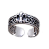 Vintage Crusader Flower Anchor Couple Resizable Rings for Women Men Gothic Punk Hip Hop Jewelry - Image 5