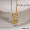 26 Letters Necklaces For Women Man Gold Color Alphabet Zircon Pendant Birthday Party Gift Jewelry - Image 6