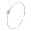 gold plated micro-set zirconia 26 letters A-Z simple unisex bracelet lucky letters bracelet silvery - Image 14