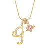 Letter Necklace for Women Pink Zircon Heart-shaped Pendant Suitable for Girls to Wear Personalized Gold-plated Jewelry - Image 12