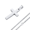 Stainless Steel Cross Pendant Necklace for Men with Rope Cuban or Box Chain - Image 10