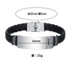 Braided Leather and Stainless Steel Bracelet with 21 cm Length - Image 37