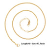 Ten-Piece Stainless Steel Chain Necklace Lot in Gold-Tone with 45 cm Length - Image 32