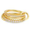 Multilayer Everly Stacked Ring Chunky Gold Plated Interlocking Zircon Multi Link Connected Rings Eternity Statement Jewelry Gift - Image 9