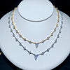 Geometric CZ Station Link Chain Choker Sexy Long Lariat Women Necklace Iced Out Zirconia Jewelry - Image 13
