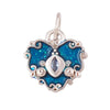 Brass Heart with CZ Zirconia Paved Charm Pendant, Gold Plated Zircon Jewelry Finding Supplies - Image 8