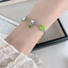 Geometric Apple Star Zircon Square Bracelet for Women Jewelry Minimalist Accessories Party - Image 2