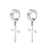 2pcs Stainless Steel Non Pierced Clip On Earrings for Men Women Magnetic Stud Earrings Punk Dangle Huggie Hoop Earrings Set - Image 9