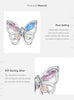 MODIAN 925 Sterling Silver Rainbow Colorful Zirconia Stud Earrings Luxury Hollow Butterfly Fine Jewelry For Women Christmas Gift