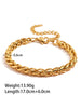 Link Chain Stainless Steel Bangle Bracelet for Women Golden Metal Texture Jewelry Beach Gift Man - Image 8