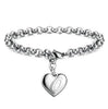 silver noble Heart 26 Letteres chain Bracelets for women party wedding Jewelry gifts - Image 28