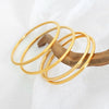 3 Pieces/lot Stainless Steel Bracelet Bangles For Women Simple Style Gold Plated Women's Bracelets Bangle - Image 2