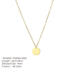 Minimalist Round Pendant Necklace for Women Stainless Steel Clavicle Necklace Long Chain Jewelry Statement Girl Gift - Image 13
