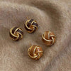 Vintage Metal Twisted Drip Glaze Enamel Stud Earrings for Women Elegant Round Circle Temperament Earrings Jewelry Accessories - Image 6
