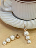 Vintage Handmade Knotted Glass Pearl Necklace Earrings Bracelet Set Women Jewelry - Image 4