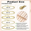 5Pcs Ankle Bracelets Gold Plated Stainless Steel Cuban Link Chain Ankle Set for Women Summer Beach Jewel - Image 5