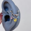 Winged Sword Piercing Stud with Drop Charm - Image 7