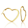 316L Stainless Steel Heart Shape Earrings Sweety Hoop Earring Gold/Silver Color for Women Jewelry Accessories - Image 2