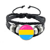 Lgbt Black Weave Leather Bracelet Bi Pride Glass Cabochon Gay Pride Rainbow Flag Photo Bangle Jewelry For Women Men Lovers Gift - Image 18