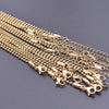 Ten-Piece Stainless Steel Chain Necklace Lot in Gold-Tone with 45 cm Length - Image 10