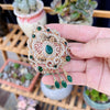 Gold Color Caftan Brooch for Women Moroccan Wedding Dress Jewelry Turkish Arabic Crystal Hijab Lapel Flower Brooch Pins - Image 4