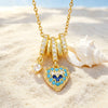 Boho Multi Shape Blue Mixed Zircon Stainless Steel Heart Star Four Leaf Flower Pendant Necklace for Women Beach Vacation Jewelry - Image 9