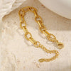 Stainless Steel Handmade Chain Bracelets Gold Color Thick Oval Twist Bracelet For Women Jewelry Mother's Day Gift - Image 5