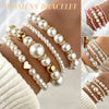 Five-Piece Resin Bead Bracelet Set with Round Charms and Elastic Bands - Image 30