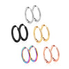 8/10/12/14/16/18/20mm Colorful Huggie Hoops Earrings Clip For Women Men Unisex Cartilage Piercing 2pcs - Image 2