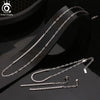 Orsa Jewels Gold Plated Paperclip Chains Tennis Bracelet For Women Silver Handmade Bracelets Jewelry - Image 5