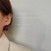 Vintage Silver Needle Dark Wine Red Drop Earrings Female Resin Personality Temperament Earrings - Image 2