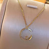 Shining Inlaid Zirconia Star Moon Pendant Necklace For Women Crystal Clavicle Chain Necklace Wedding Jewelry - Image 3