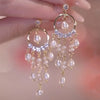 Leaves Long Tassel Earrings for Women Full Rhinestone Zircon Dangle Earring Party Wedding Jewelry Gifts - Image 5