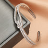 Yupsk Classic Shiny Knotted Cubic Zirconia Open Bracelets For Women Men Sliver Gold Color Wedding Party Jewelry - Image 3