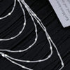 Silver Women's Jewelry Collar European Simple Silver Multi Layers Bar Necklace Clavicle Chains Gifts - Image 4