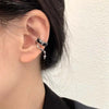 Punk Black Zircon Star Ear Clip for Women Simple Metal Four Pointed Star Non Piercing Earrings Charm Jewelry Accessories - Image 1
