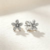 Silver and Compact Star Moon Heart-Shaped Snowflake Zircon Earrings for Women Minimalist Engagement Party Jewelry - Image 11