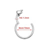 Heart Hinged Clicker Piercing Hoop for 16G Septum and Ear Piercings - Image 4