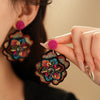 Colorful Rice Beads Embroidered Flower Earrings for Women Unique Design Drop Earring Retro Delicate Jewelry - Image 2