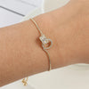 Circle Interlocked Gold-Color Charm Bangle For Women Men Personally Bracelet Party Girls Accessories Jewelry - Image 4