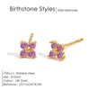 Dainty Flower Stainless Steel Butterfly Stud Earrings for Women Cartilage Ear Ring Cute Zircon Gold Color Clover Jewelry - Image 16
