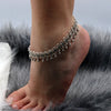 Boho Ethnic Bells Tassel Bracelet Anklet Summer Beach Party Vintage Carved Flower Foot Chains Bohemian Jewelry Accessories - Image 1