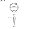 Zemo 1 PC Punk Stainless Steel Clip-on Earrings Long Tassel Pendant Earring Taper Cross Feather No-Pierced Fake Piercing 12/14MM - Image 9