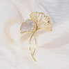 Korean Version Girl Brooch Style Temperament Light Double Ginkgo Leaf Brooch Suit Suit Buckle Accessories Corsage - Image 1