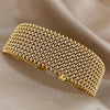 Vintage Stainless Steel Braided Mesh Open Bracelet Classic Cuff Jewelry for Women Men Daily Party Wear Jewelry Gifts - Image 5