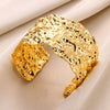 Classic Wrinkle Texture Openning Bangle Bracelet For Women Cuff Bracelet Stainless Steel Hand Ornament Punk Jewelry - Image 2