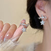 Korean Cute Cloud Hanging Earrings Blue Crystal Rain Cloud Drop Earring Aesthetic Kawaii Zircon Hoop Dangle Earrings Jewelry - Image 7
