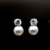 Dainty Women Imitation Pearl Stud Earrings Silver Color Eternity Wedding Earrings Daily Wear Temperament Elegant Jewelry - Image 4